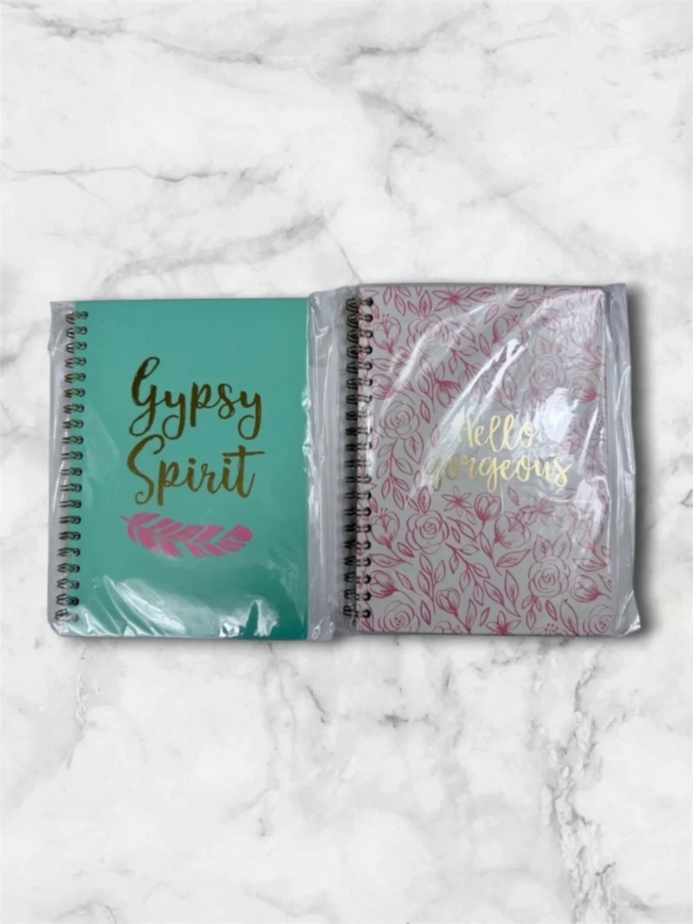 5 for $25 set of 2 Gypsy Spirit & Hello Gorgeous small spiral notebooks
